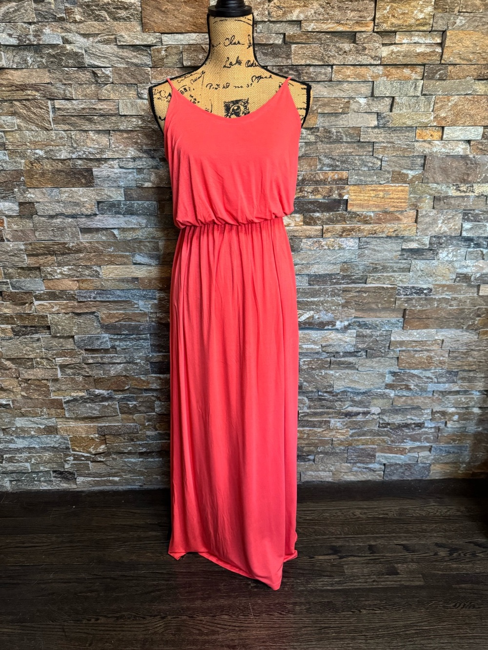 Lush Nordstrom Vibrant Coral Knit Maxi Dress. Women’s Large